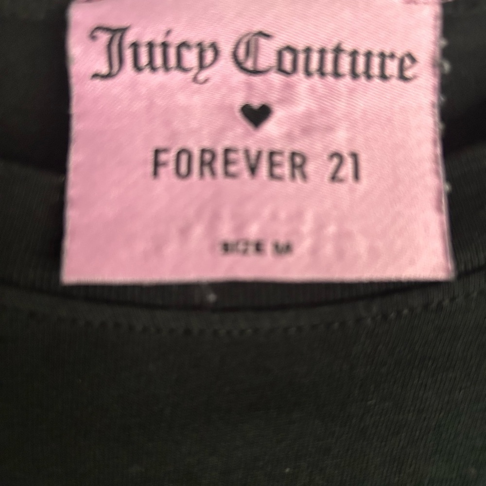 Juicy Couture x Forever 21 Black Sweatshirt with White Lettering - Picture 4 of 4